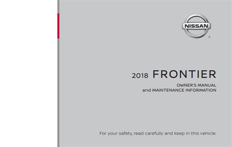 2018 Nissan Fontier Owners Manual